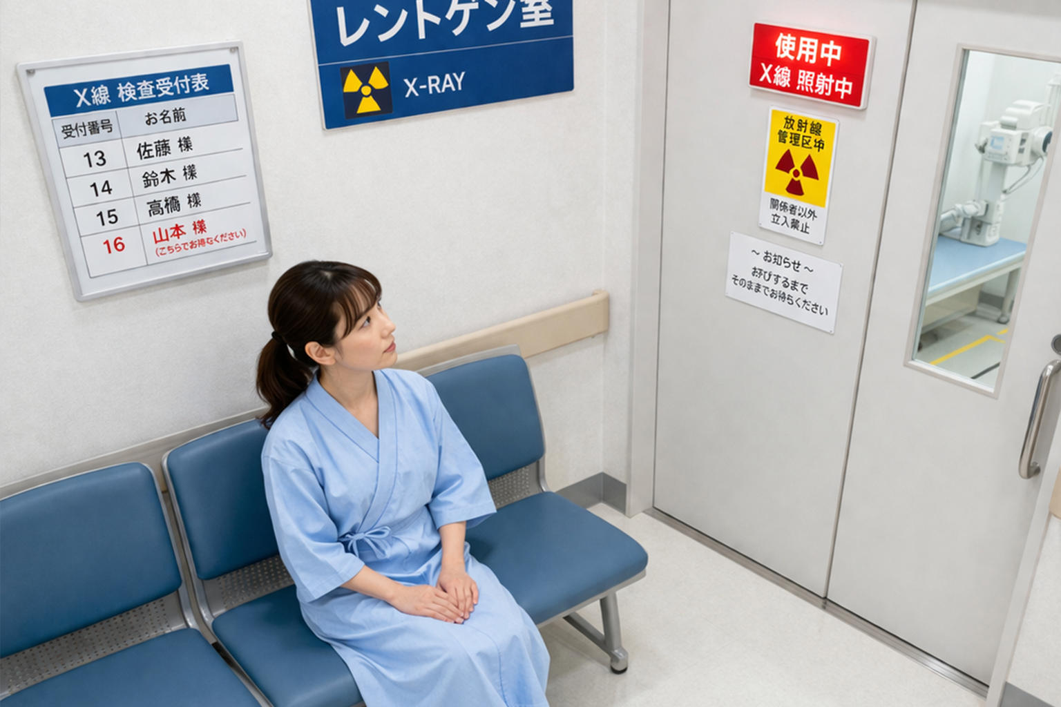 検査待ちの患者